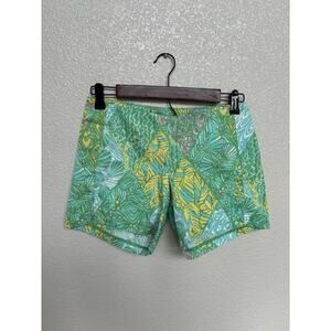 NEW Lilly Pulitzer cotton shorts multi womens 00 boho travel tropical green pink
